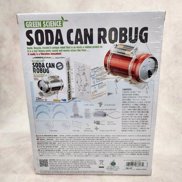 2 - 4M Green Science Solar Robot Dinosaur TRex & Soda Can Robug Sealed - Picture 7 of 7